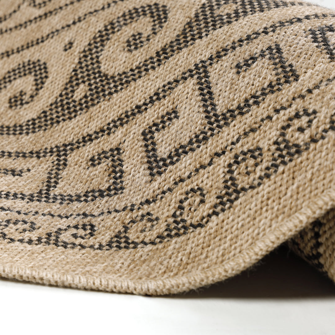 Teppich Outdoor Flachgewebe Vintage Polypropylen Balkon_Rund_