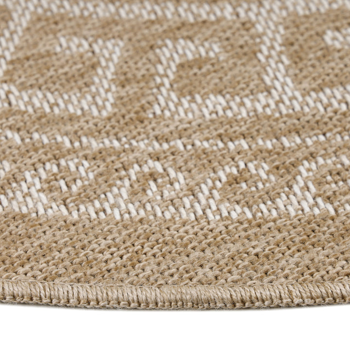 Teppich Outdoor Flachgewebe Vintage Polypropylen Balkon_Rund_