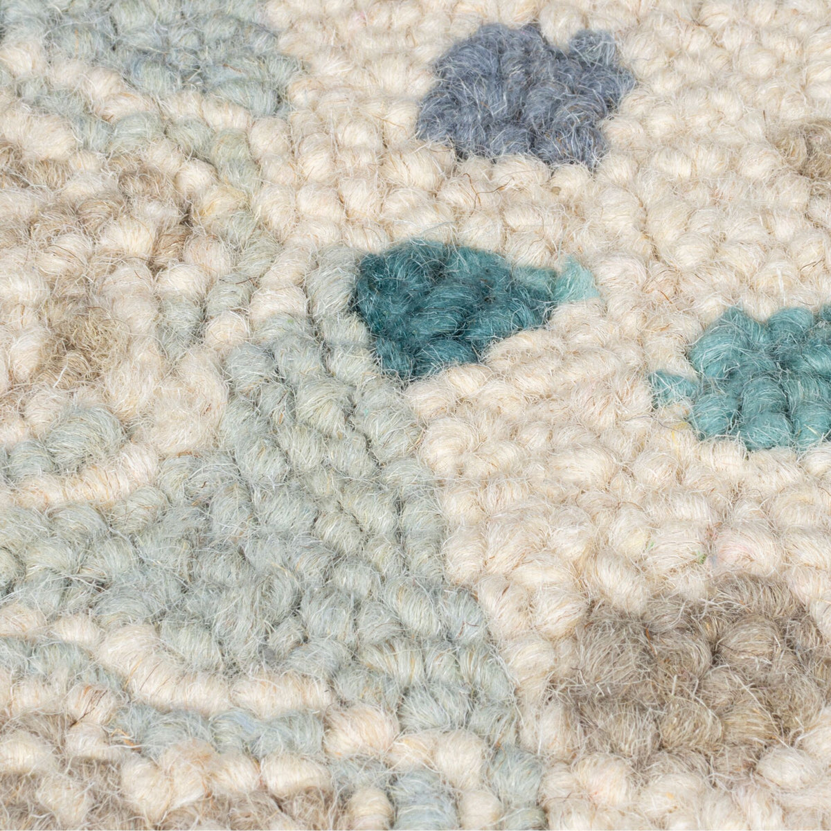 Wollteppich Patchwork - Wohnzimmer Blau Rechteckig