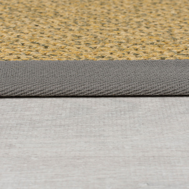 Teppich Sisal-Look Flachgewebe für Indoor &amp;amp; Outdoor  - Pflegeleicht und Schmutzabweisend mit Bordüre_Läufer_