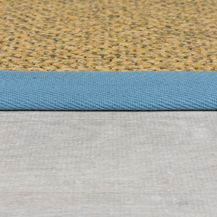Teppich Sisal-Look Flachgewebe für Indoor &amp;amp; Outdoor  - Pflegeleicht und Schmutzabweisend mit Bordüre_Läufer_