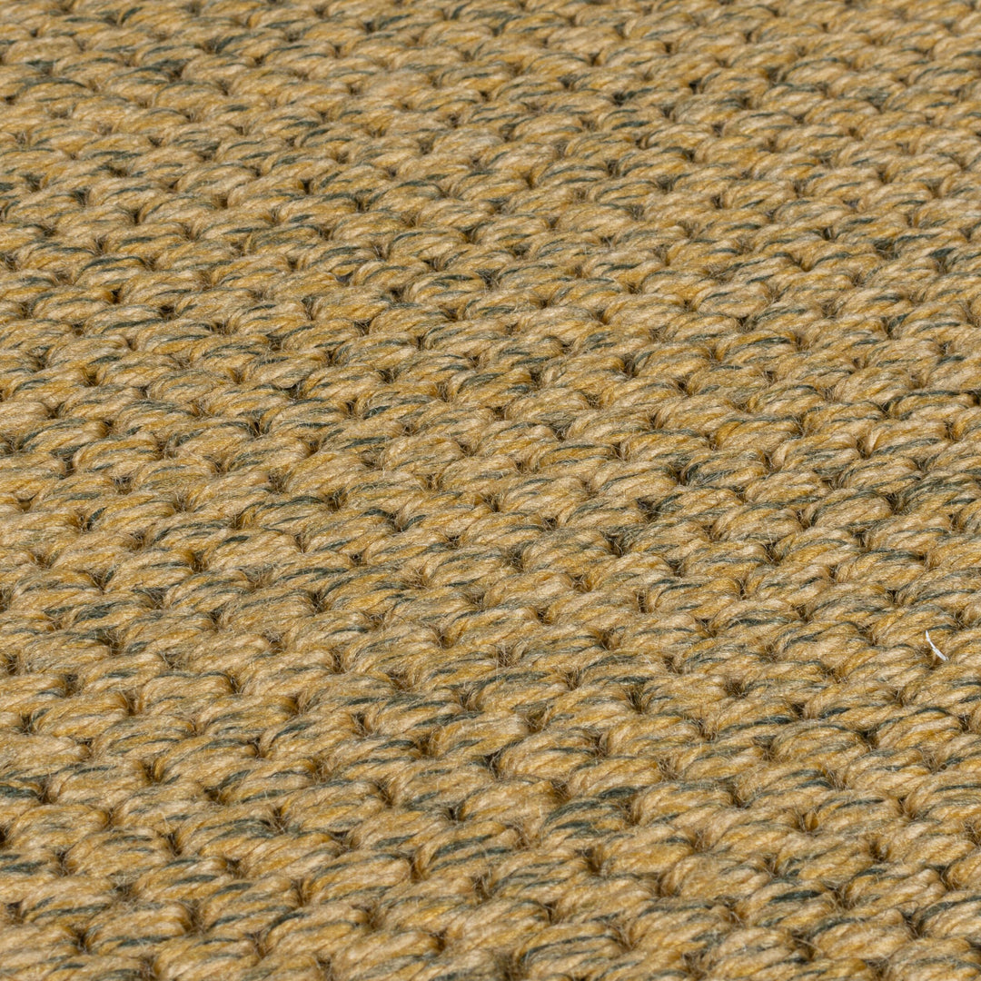 Outdoor Teppich Sisal Bordüre - Balkon schmutzabweisend_Natur-Blau_Läufer_