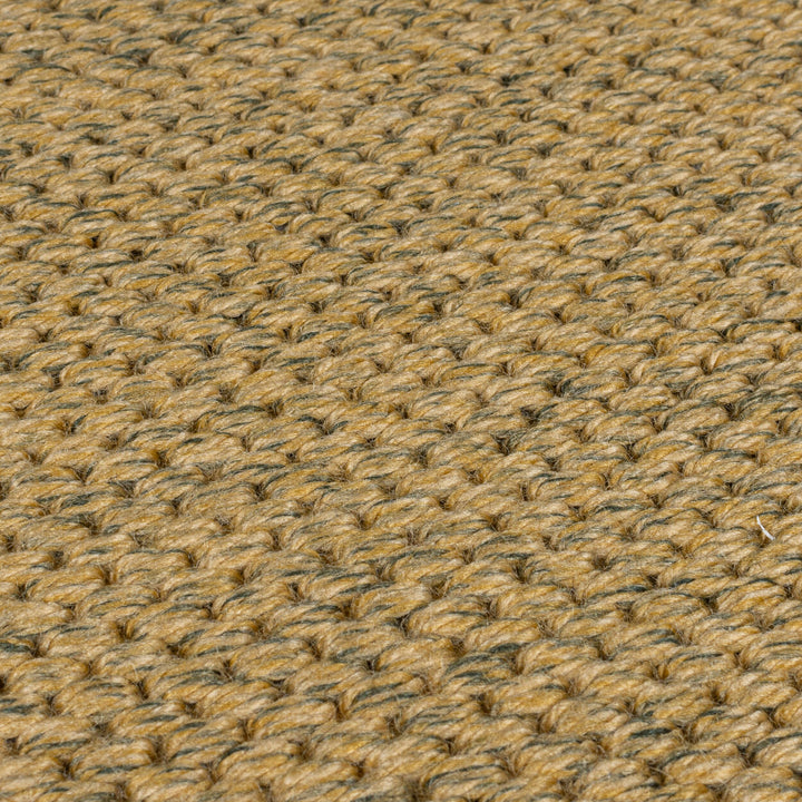 Outdoor Teppich Sisal Bordüre - Balkon schmutzabweisend_Natur-Blau_Läufer_