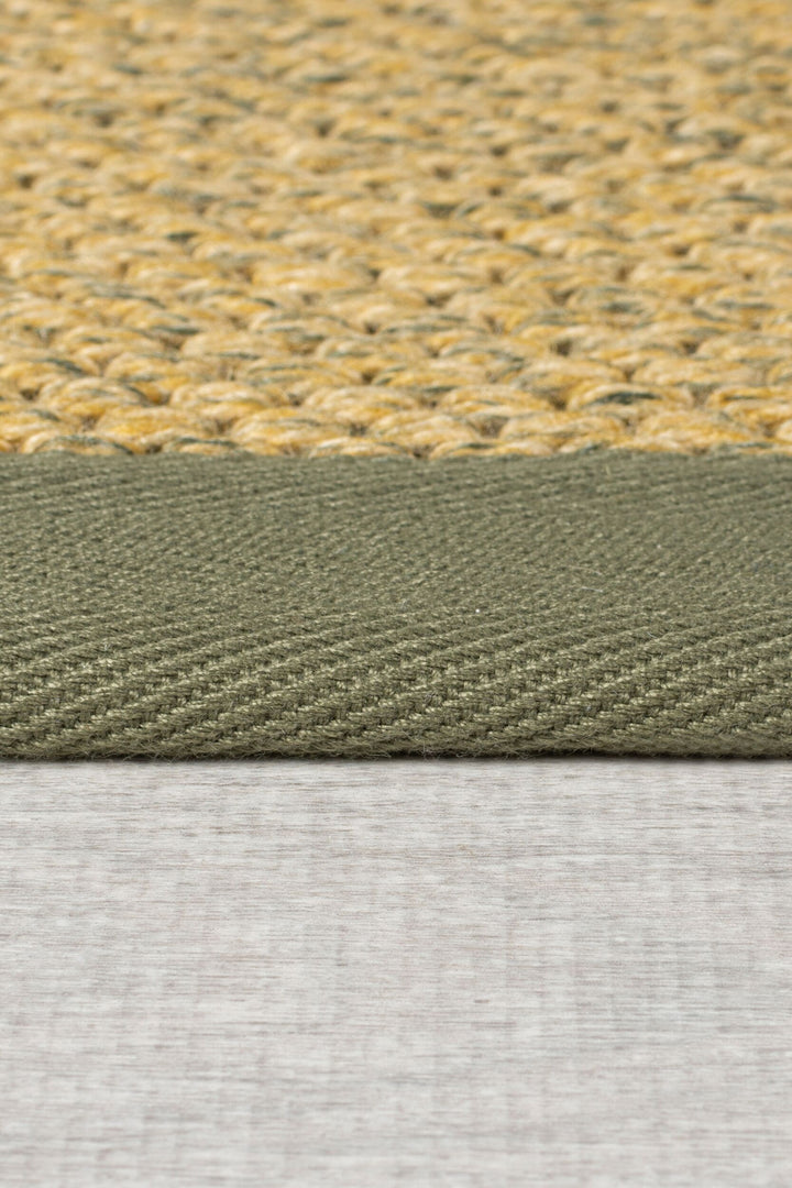 Teppich Sisal-Look Flachgewebe für Indoor &amp;amp; Outdoor  - Pflegeleicht und Schmutzabweisend mit Bordüre_Läufer_