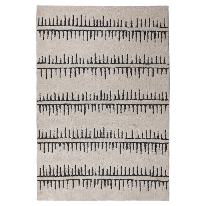 Teppich Hochflor Skandinavisch minimalistisch gestreift - Schlafzimmer_Rechteckig_