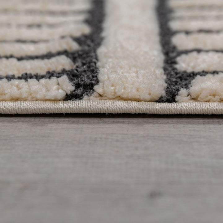 Teppich Skandinavisch Gestreift  - Recycelter Flor  - Weich &amp;amp; Fußbodenheizung geeignet_Rechteckig_