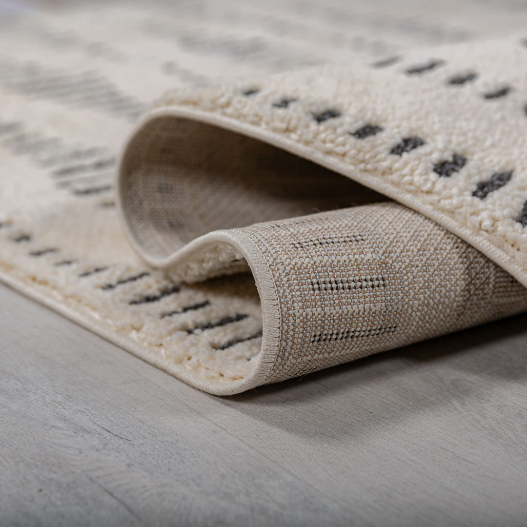 Teppich Hochflor Skandinavisch minimalistisch gestreift - Schlafzimmer_Rechteckig_