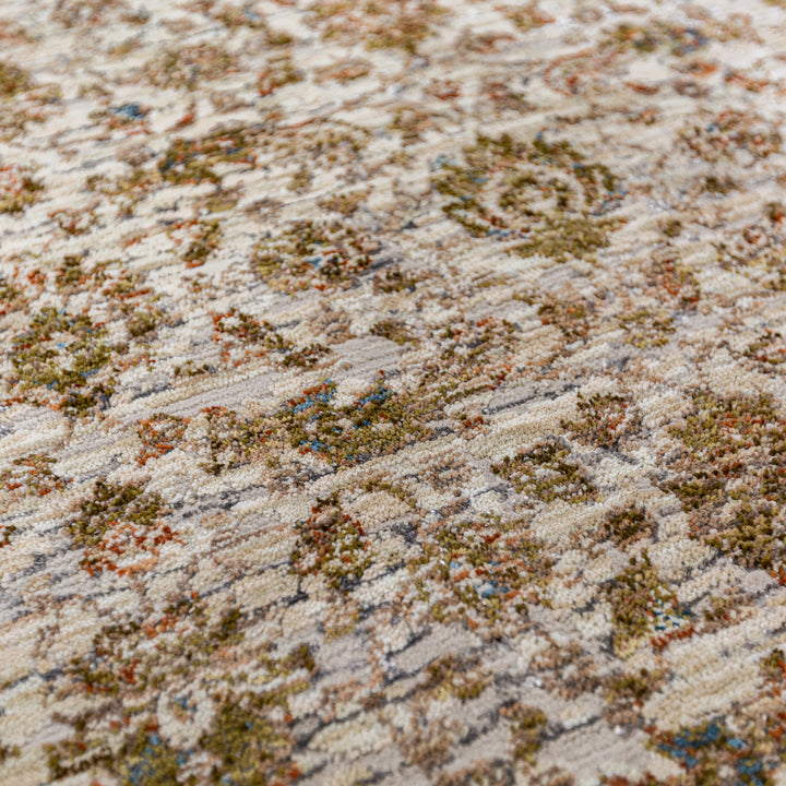 Orientteppich Vintage Blumen-Muster - Wohnzimmer_Erdtöne-Grün_Läufer_