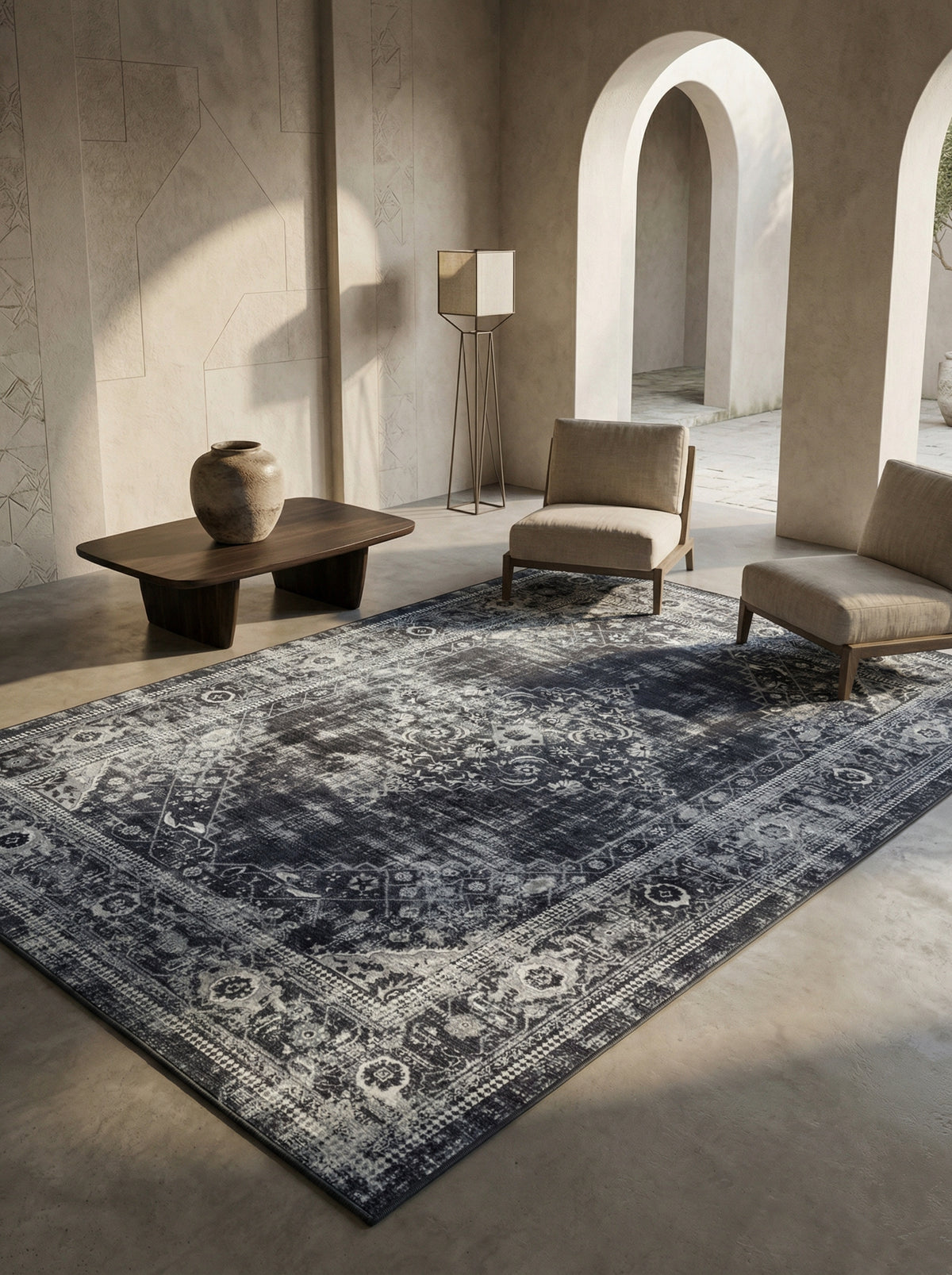 Teppich Waschbar Flachgewebe Orientalisch Polyester Wohnzimmer_Läufer_