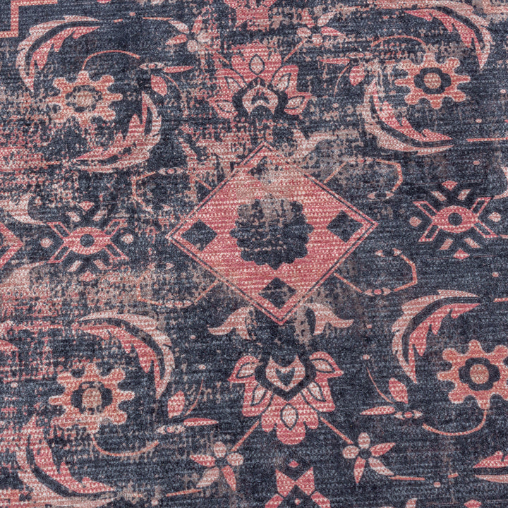 Teppich Waschbar Flachgewebe Orientalisch Polyester Wohnzimmer Rot Läufer 80x150_Läufer_