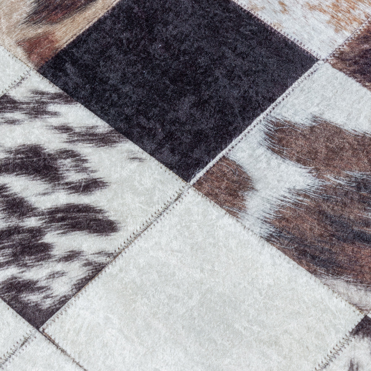 Flachgewebe-Teppich Florales Patchwork – Waschbar & Modern | Maschinenwaschbar bei 30°C – Ansicht 6
