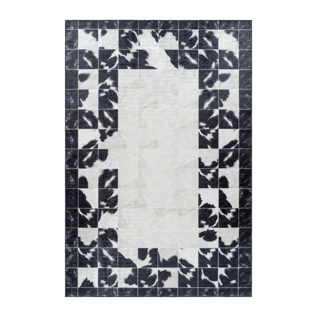 Teppich Waschbar Flachgewebe Patchwork Design Polyester Wohnzimmer_Läufer_