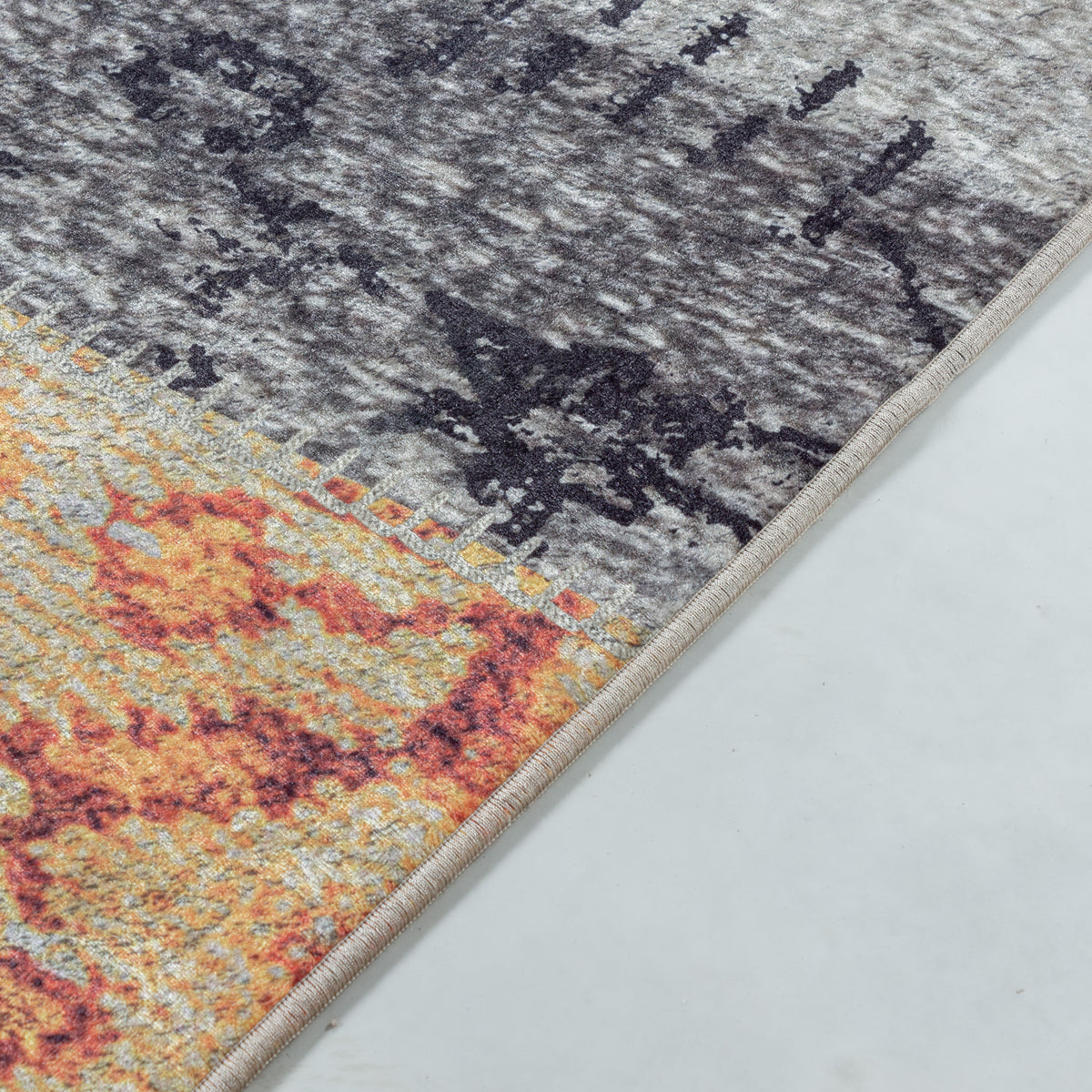 Teppich Waschbar Flachgewebe Patchwork Polyester Wohnzimmer Läufer