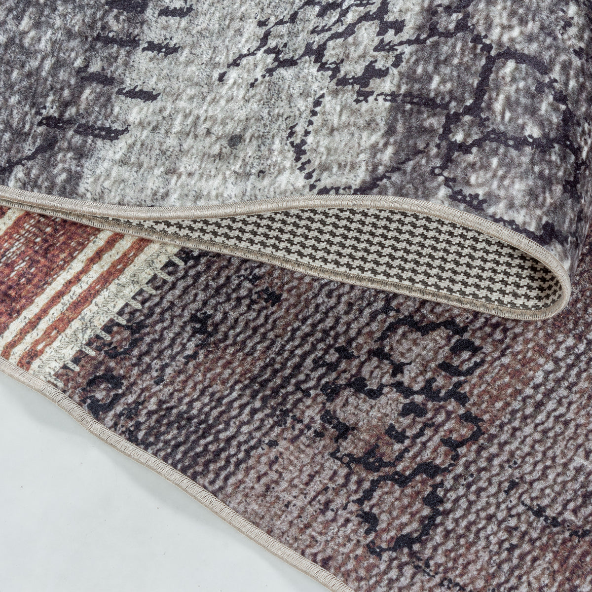 Teppich Waschbar Flachgewebe Patchwork Polyester Wohnzimmer_Multi_Läufer_