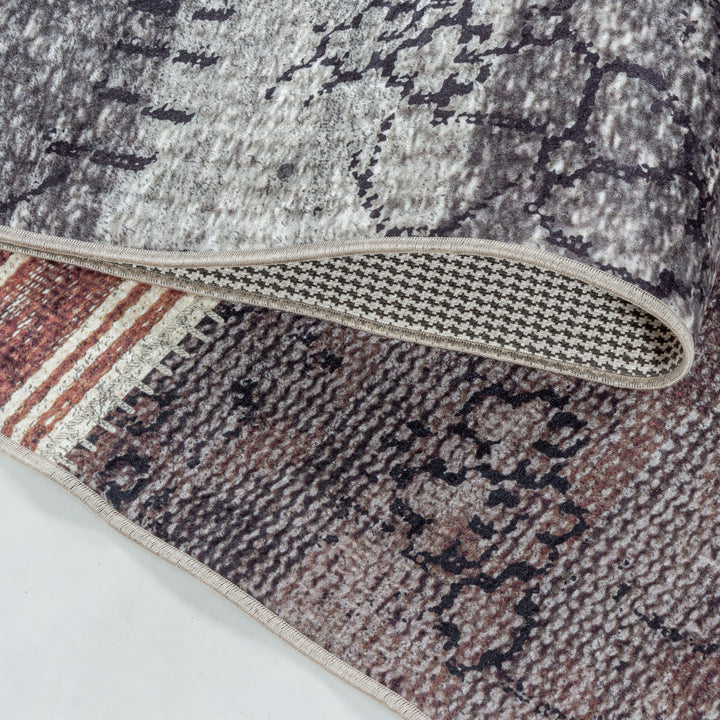 Teppich Waschbar Flachgewebe Patchwork Polyester Wohnzimmer_Multi_Läufer_