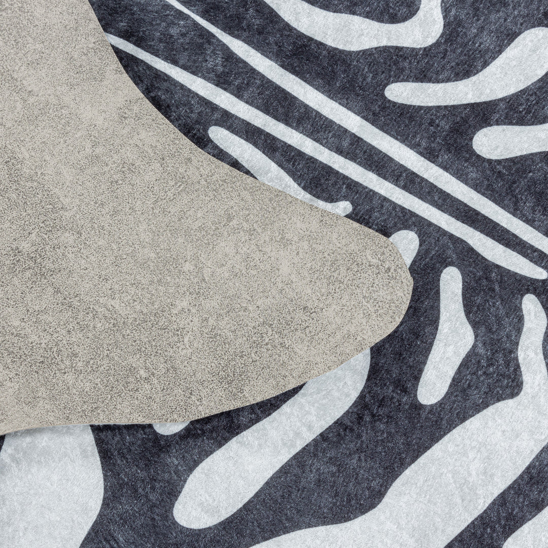 Teppich Waschbar Flachgewebe Tigerfell-Imitat Polyester Wohnzimmer_Sonderform_