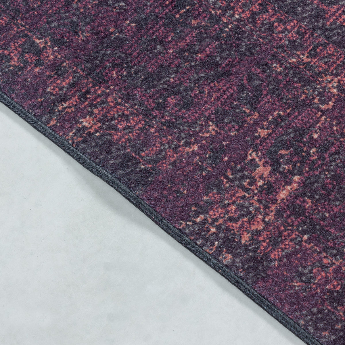 Teppich Waschbar Flachgewebe Vintage Look Polyester Wohnzimmer Läufer