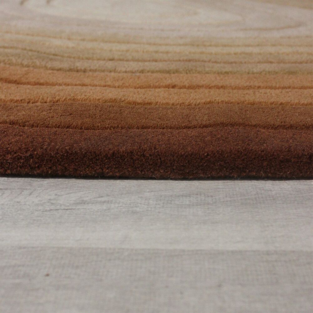 Teppich Wolle  - Organisch geformt  - Ombre Design  - Handgefertigt  - Mit Hoch-Tief-Flor-Effekt Oval