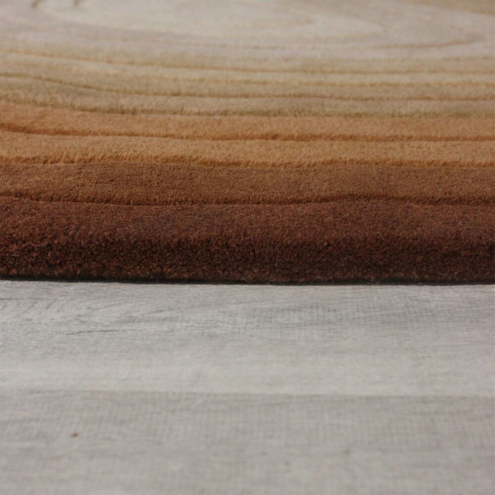 Teppich Wolle  - Organisch geformt  - Ombre Design  - Handgefertigt  - Mit Hoch-Tief-Flor-Effekt_Oval_