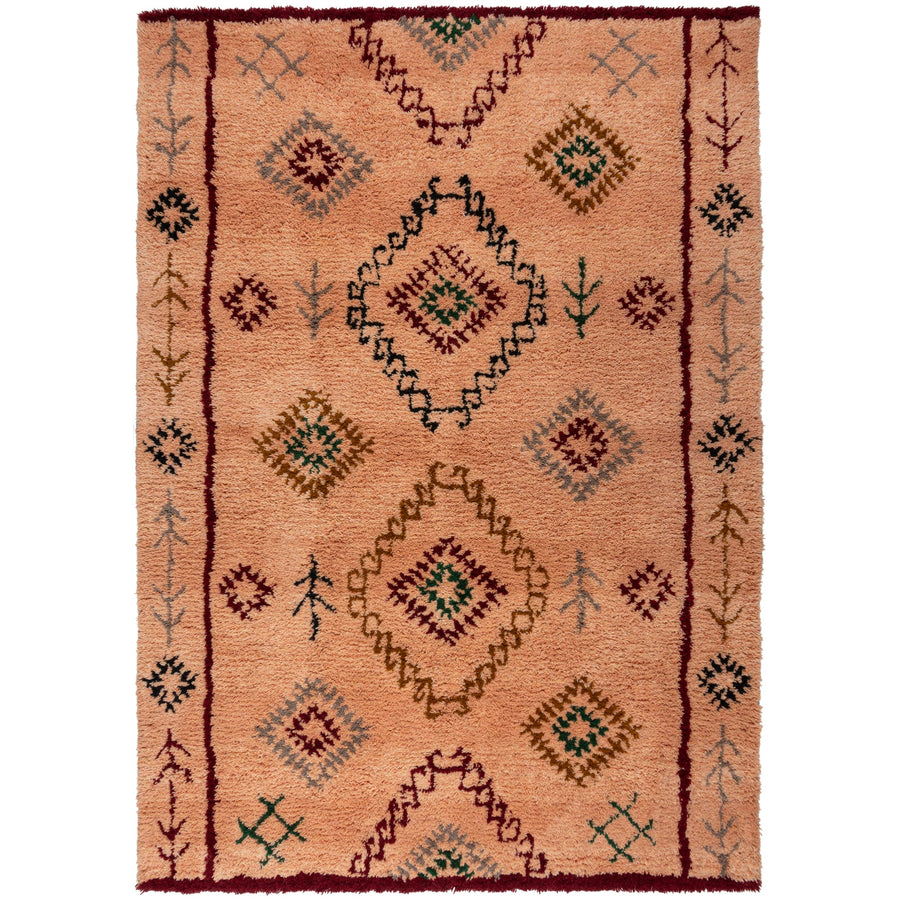 Wollteppich Hochflor Rauten - Ethno (Berber) - Schlafzimmer_Rechteckig_