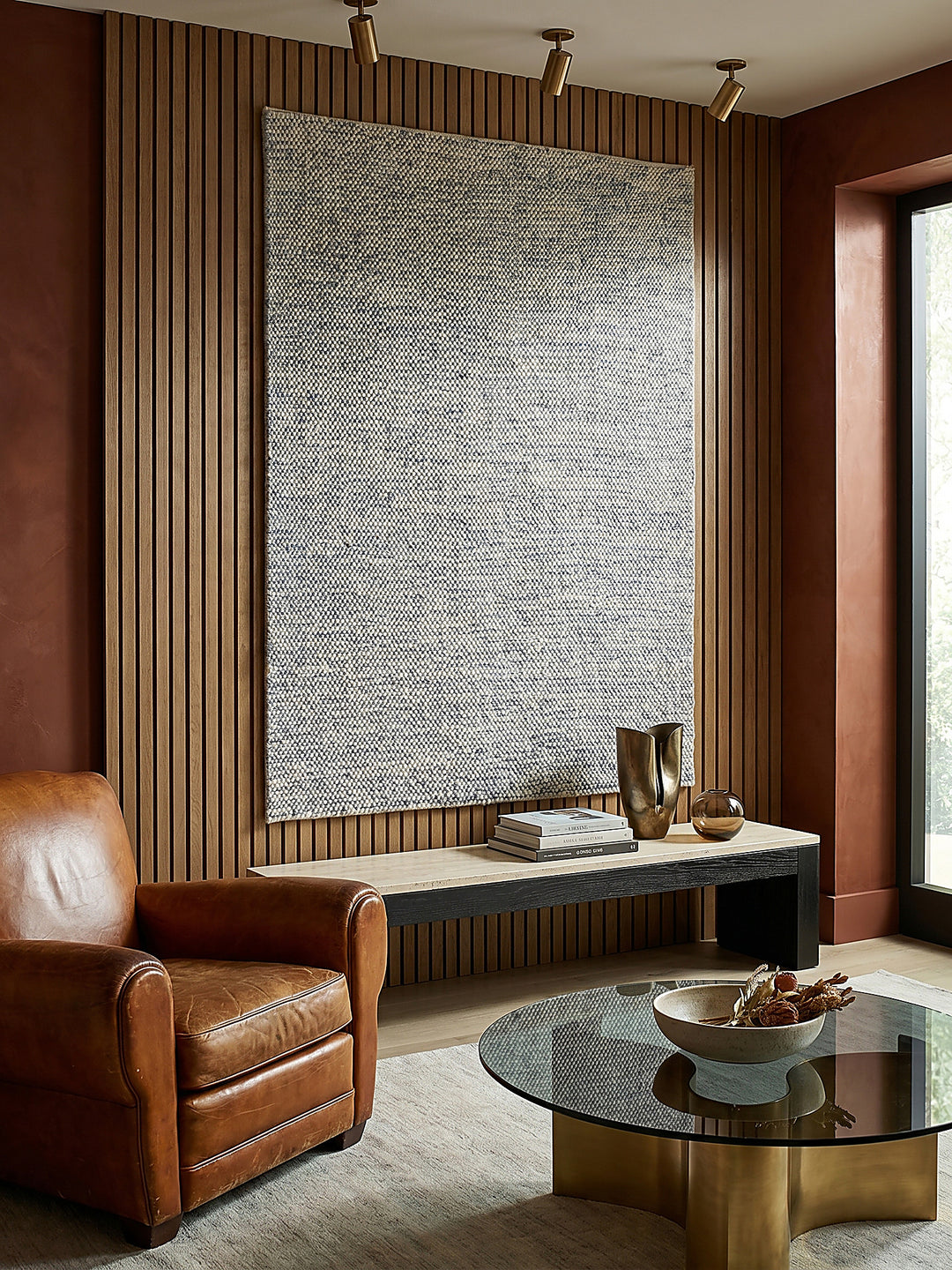 Teppich Hellblau rechteckig als Wandteppich Wanddekoration Textilkunst Interior Design_