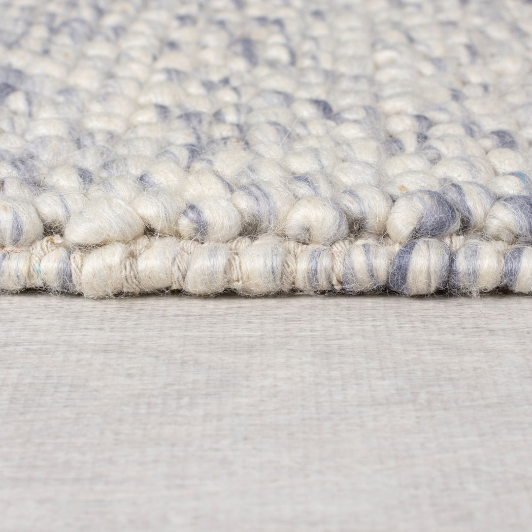 Teppich aus Wolle-Polyester-Mischung - handgewebt - mit texturiertem Noppeneffekt - strapazierfähig und pflegeleicht_Rechteckig_