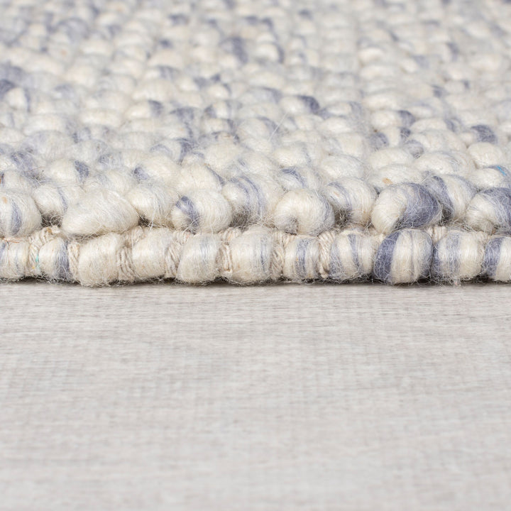 Teppich aus Wolle-Polyester-Mischung - handgewebt - mit texturiertem Noppeneffekt - strapazierfähig und pflegeleicht_Rechteckig_