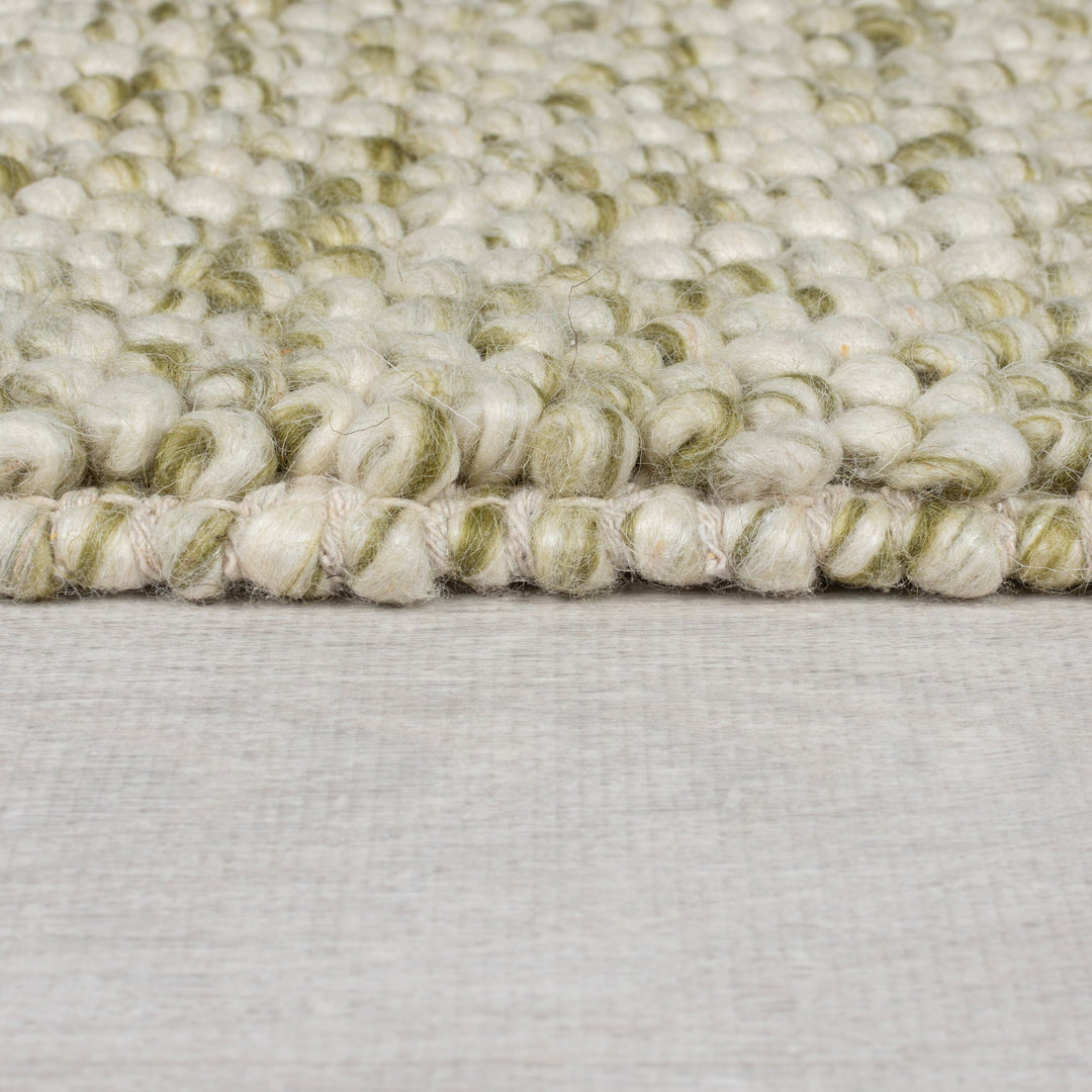 Teppich aus Wolle-Polyester-Mischung - handgewebt - mit texturiertem Noppeneffekt - strapazierfähig und pflegeleicht_Rechteckig_