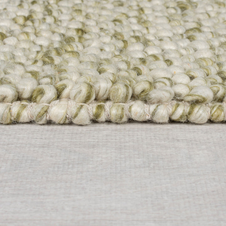 Teppich aus Wolle-Polyester-Mischung - handgewebt - mit texturiertem Noppeneffekt - strapazierfähig und pflegeleicht_Rechteckig_