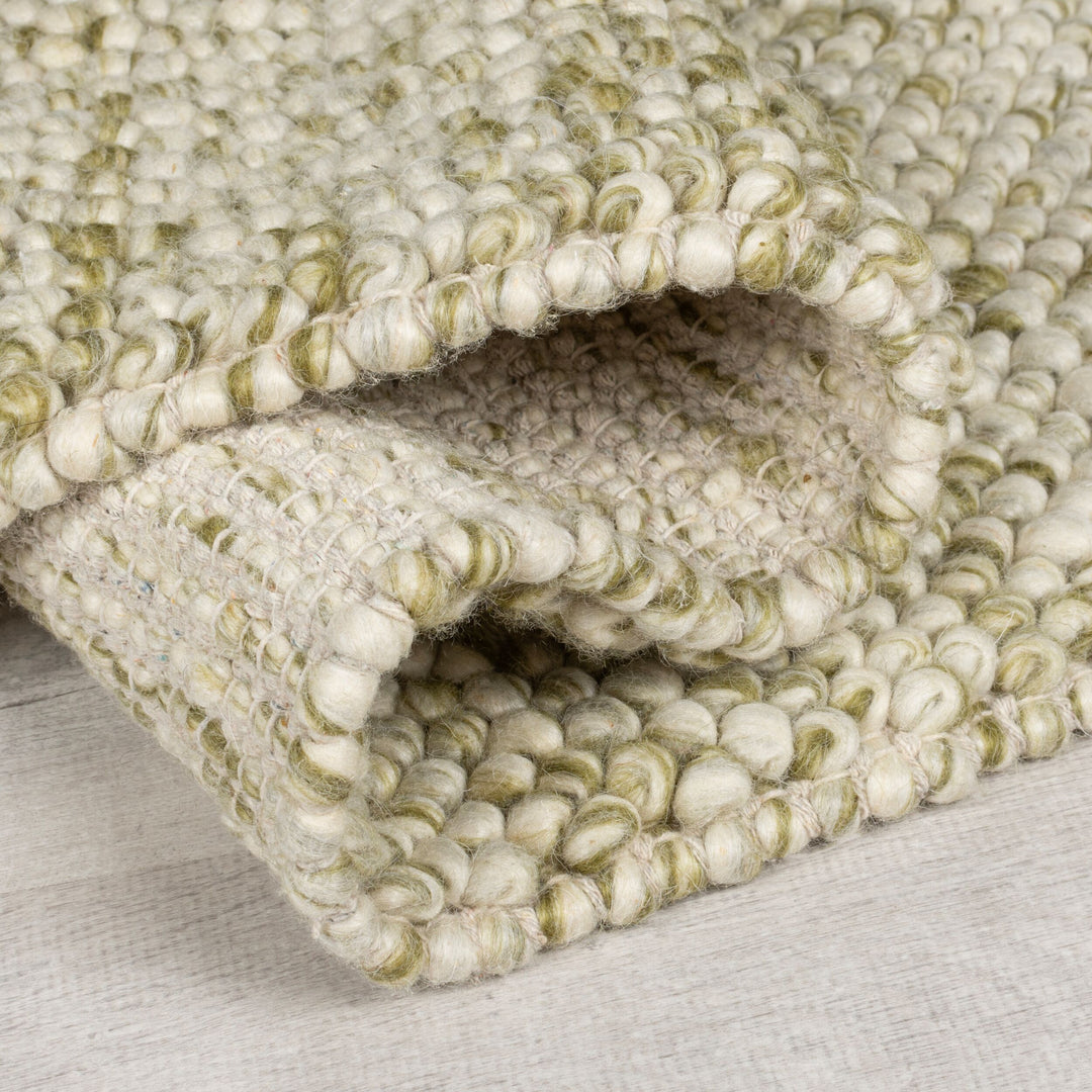 Teppich aus Wollmischung - handgewebt mit stilvollem Noppeneffekt - strapazierfähig_Rechteckig_