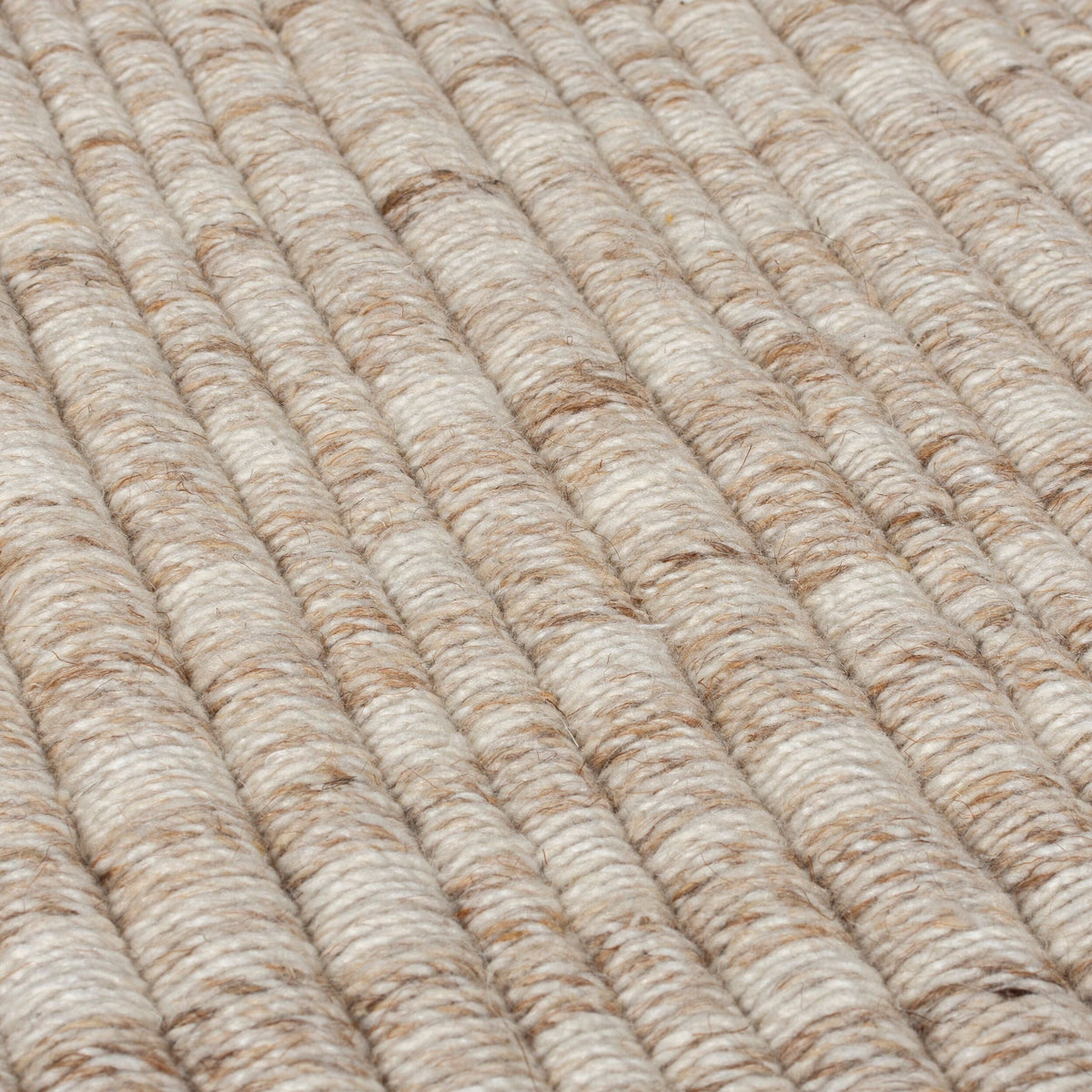 Teppich Kurzflor Farmhaus Unifarben - Wohnzimmer Beige Läufer