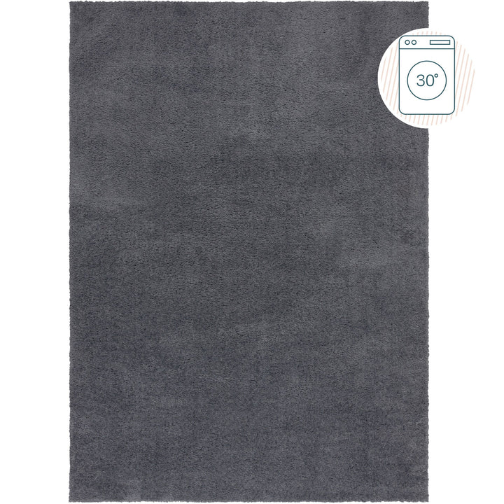 Teppich flauschig waschbar  - Weicher Hochflor aus recyceltem Polyester_Rechteckig_