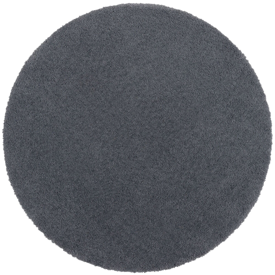 Hochflor Teppich waschbar Flauschig Unifarben - Wohnzimmer_Rund_