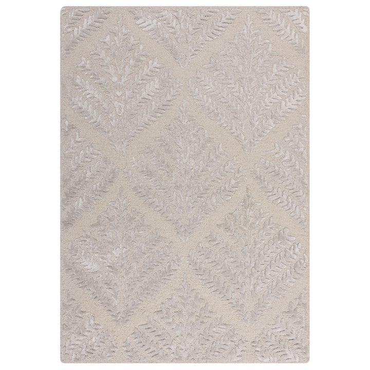 Teppich Wolle-Viskose Hoch-Tief Struktur Seidiger Glanz Blätter - Wohnzimmer_Rechteckig_