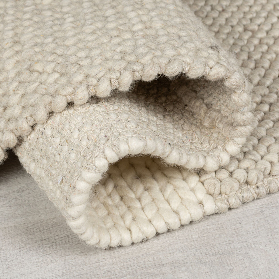 Teppich handgewebt Patchwork mit Multi-Struktur - wärmeisolierend_Läufer_