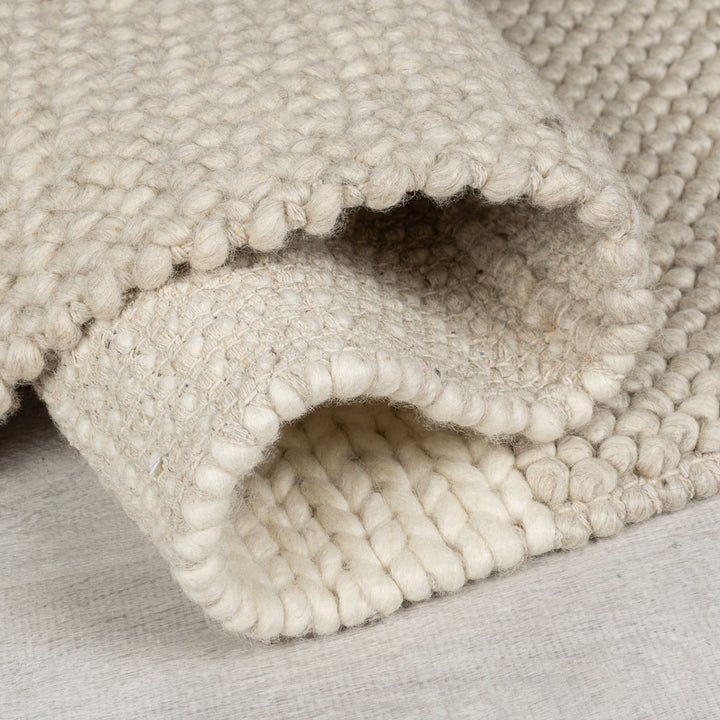 Teppich handgewebt Patchwork mit Multi-Struktur - wärmeisolierend_Läufer_