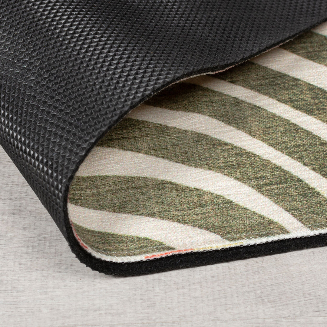 Waschbarer Teppich wellenförmigen Linien - Wohnzimmer schmutzabweisend_Rechteckig_