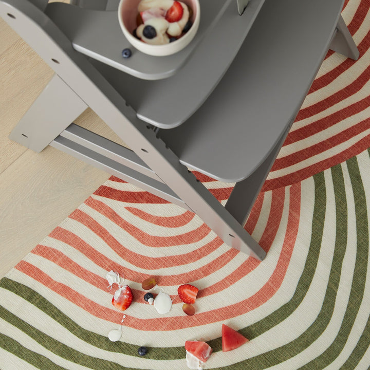 Waschbarer Teppich wellenförmigen Linien - Wohnzimmer schmutzabweisend_Rechteckig_