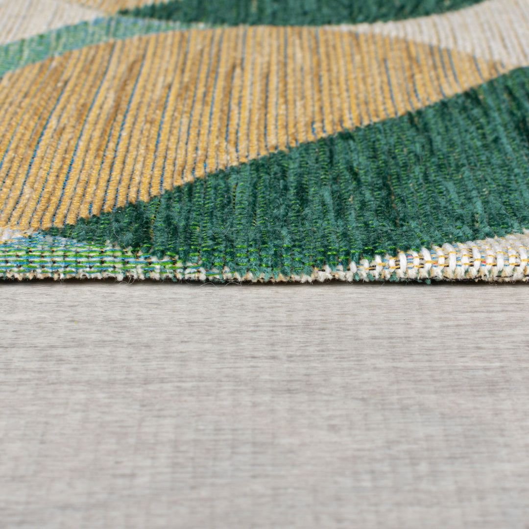 Teppich mit geometrischem Kreismuster  - Strapazierfähig &amp; Pflegeleicht_Läufer_