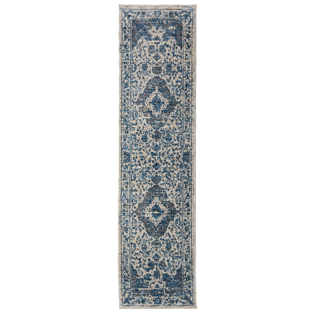 Teppich Vintage Kurzflor Medallion Muster - Orientalisch - Wohnzimmer_Läufer_