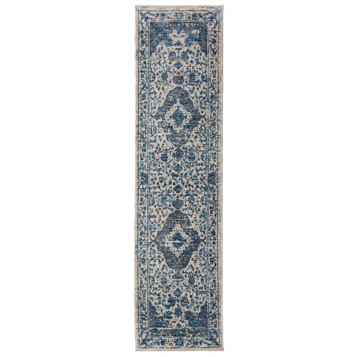 Teppich Vintage Kurzflor Medallion Muster - Orientalisch - Wohnzimmer_Läufer_
