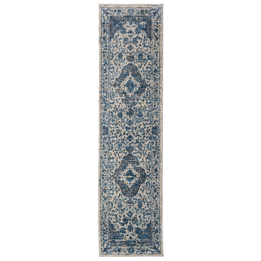 Teppich Vintage Kurzflor Medallion Muster - Orientalisch - Wohnzimmer_Läufer_