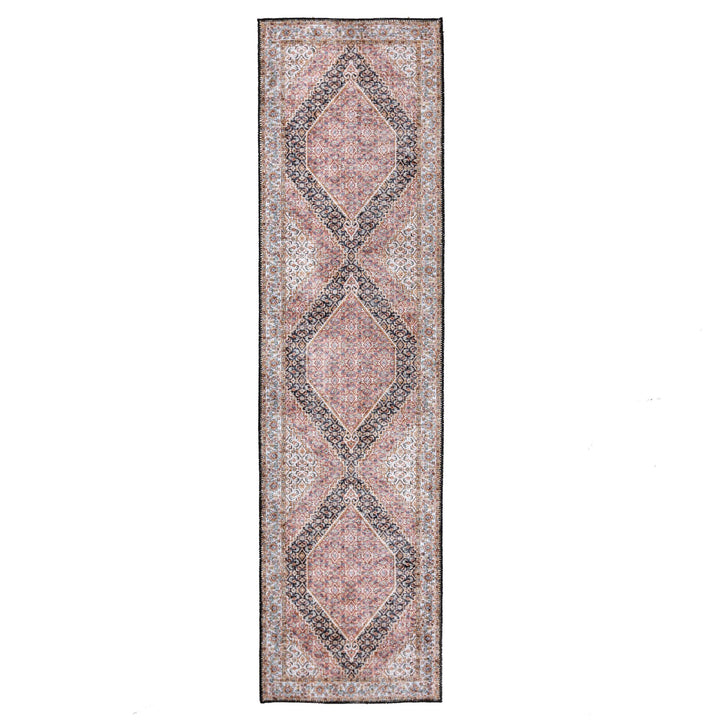 Waschbarer Teppich Medallion Muster - Orientalisch - Wohnzimmer schmutzabweisend_Läufer_