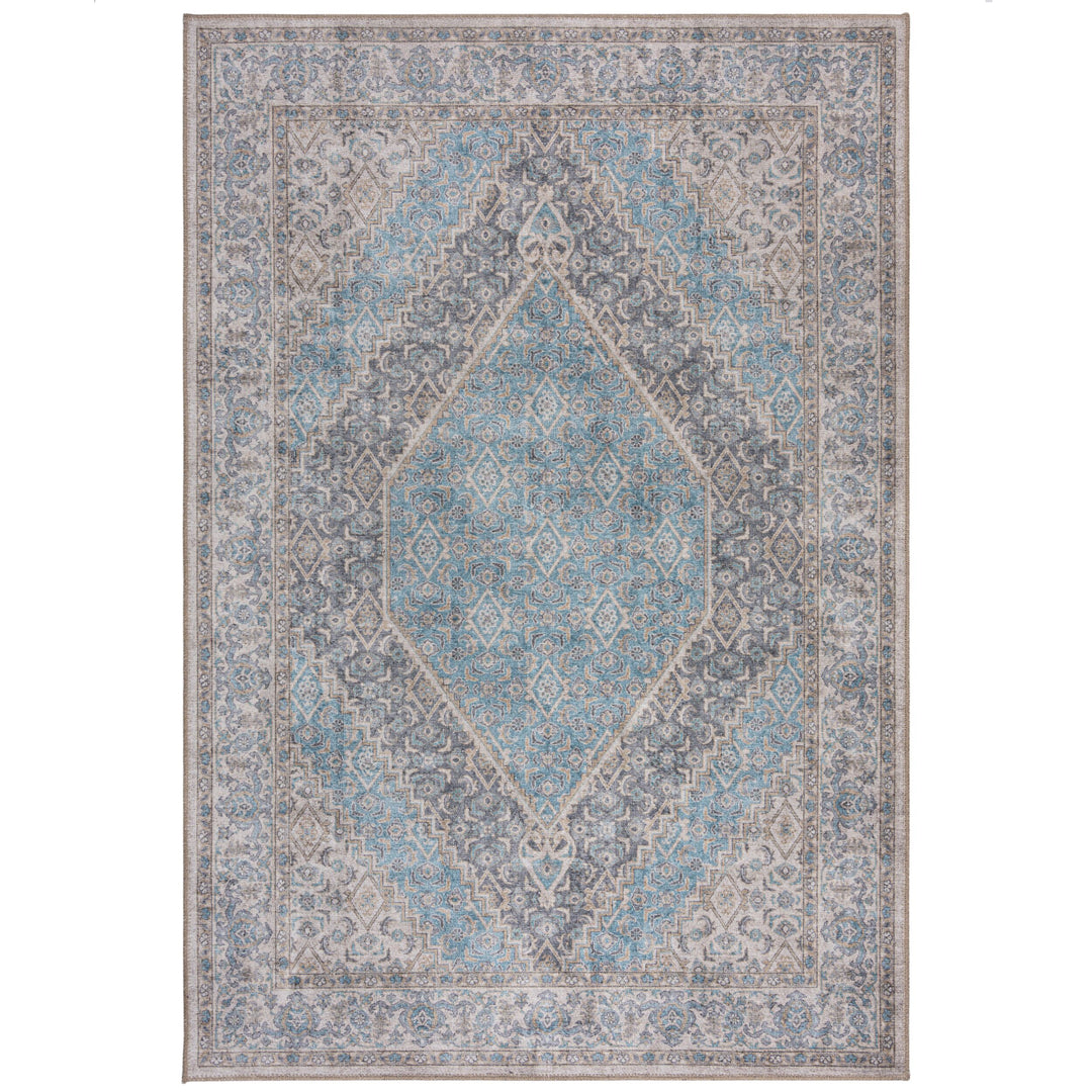 Waschbarer Teppich Medallion Muster - Orientalisch - Wohnzimmer schmutzabweisend_Rechteckig_