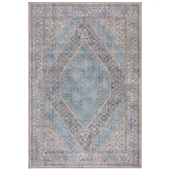 Waschbarer Teppich Medallion Muster - Orientalisch - Wohnzimmer schmutzabweisend_Rechteckig_
