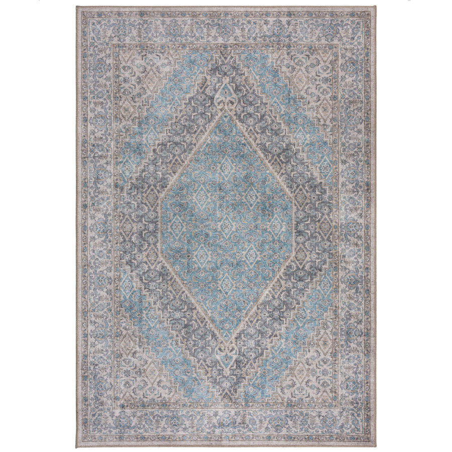 Waschbarer Teppich Medallion Muster - Orientalisch - Wohnzimmer schmutzabweisend_Rechteckig_