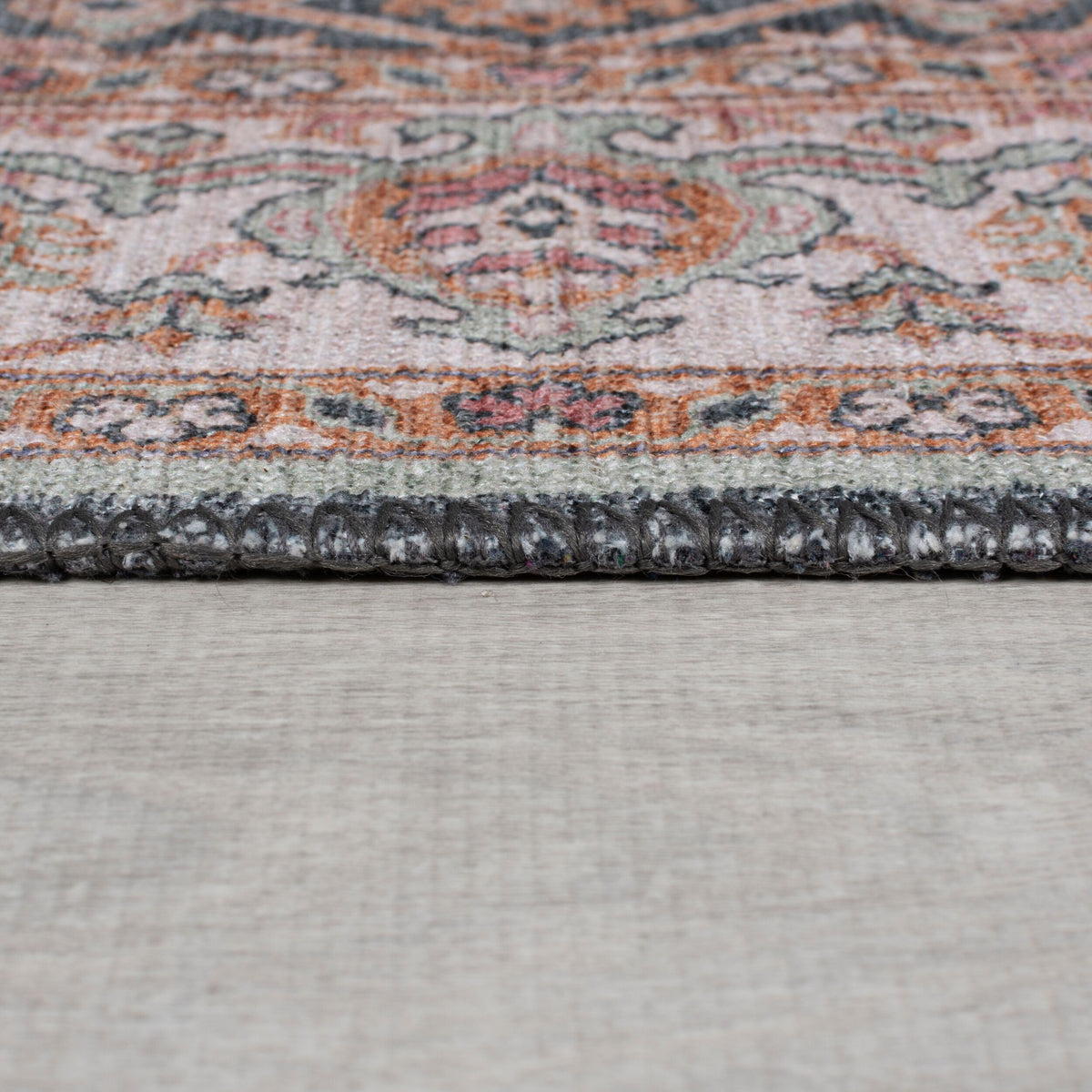 Teppich waschbar  - Traditionelles Medaillon-Muster  - Kurzflor & pflegeleicht_Läufer_