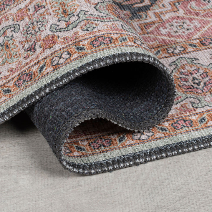 Waschbarer Teppich Medallion Muster - Orientalisch - Wohnzimmer schmutzabweisend_Läufer_