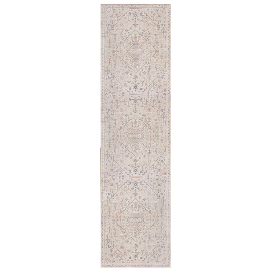 Waschbarer Teppich Medallion Muster - Orientalisch - Wohnzimmer schmutzabweisend_Läufer_