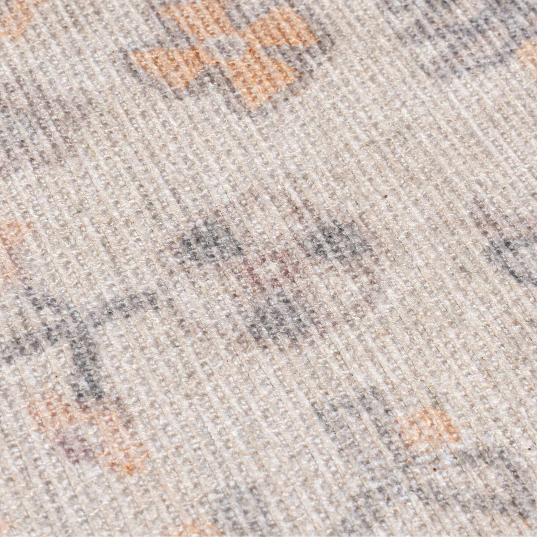 Waschbarer Teppich Medallion Muster - Orientalisch - Wohnzimmer_Beige_Läufer_